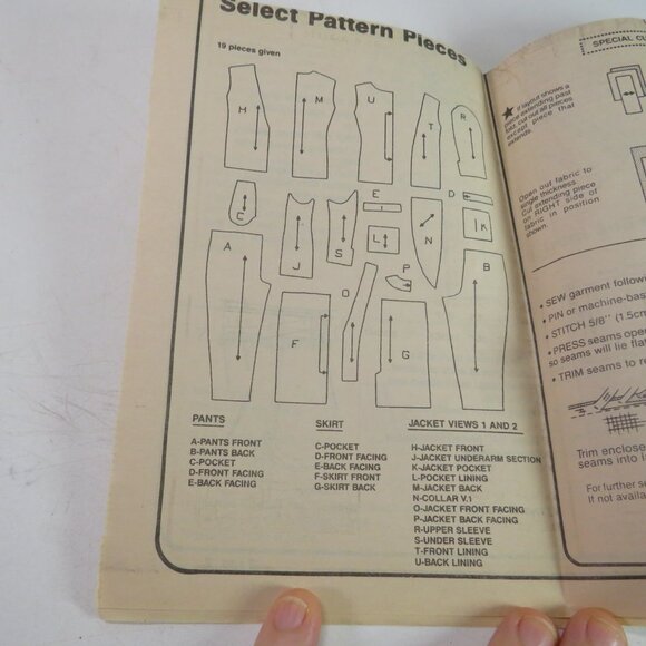 simplicity 8071 UNCUT jacket, pants, skirt sewing pattern - Picture 4 of 9
